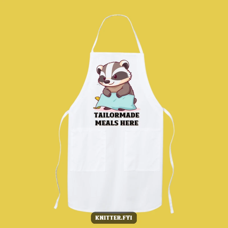 Funny Badger Measuring Apron - Kitchen Humor for Crafty Cooks