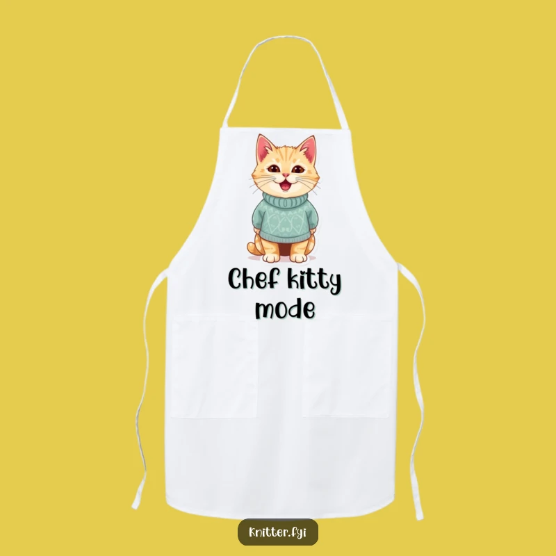 Funny Cat Sweater Apron - Feline Fashion, Cook with Charm Gift!