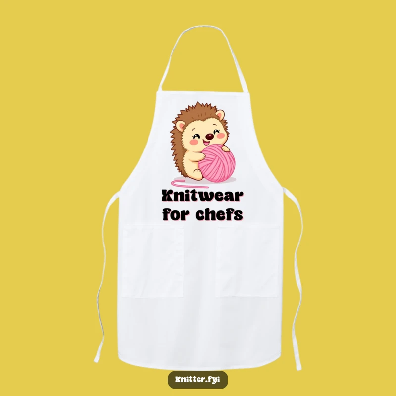 Funny Hedgehog Yarn Apron - Critter Craft Protection, Humorous Funny Gift!