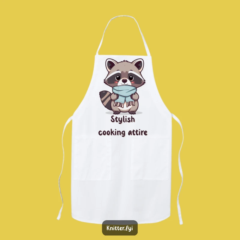 Funny Kawaii Raccoon Apron: Proud Scarf Maker - Hilarious Kitchen Gift