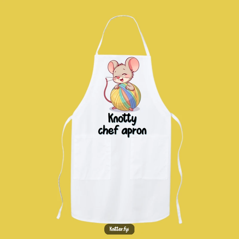 Funny Mouse Apron: Crafting with Precision, Ideal Funny Gift for Sewists