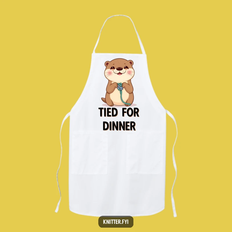 Funny Otter Knot Apron - Skilled Critter Protection, Humorous Funny Gift!