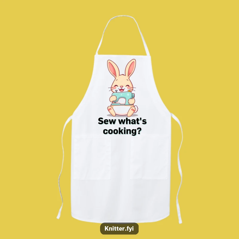 Funny Rabbit Sewing Apron - Hilarious Gift for the Stitch-Witch