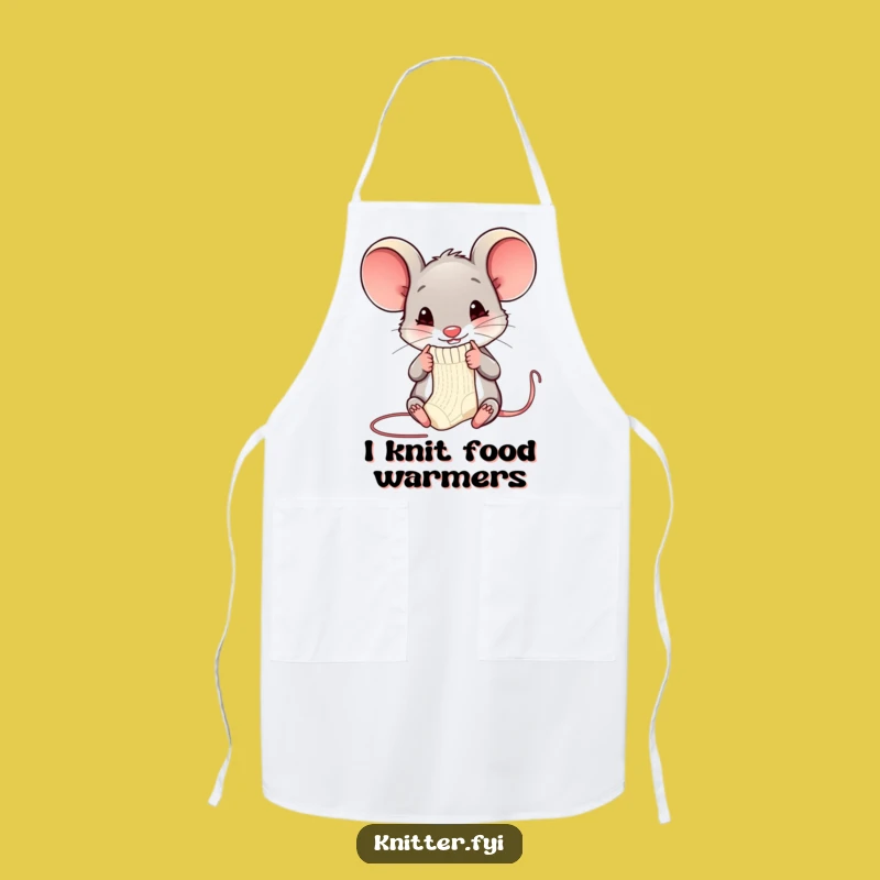 Funny Mouse Knitting Apron: Hilarious Mouse Gift for Knitters