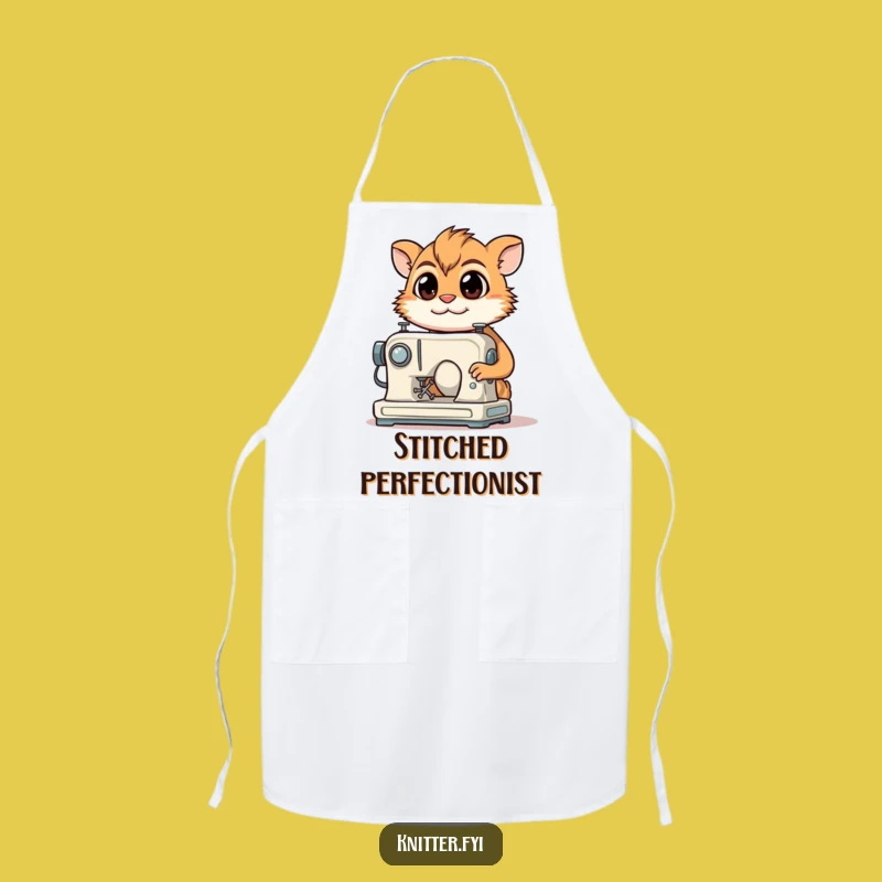 Funny Sewing Apron: Craft with Precision, Featuring a Focused Creature, A Fun Funny Gift