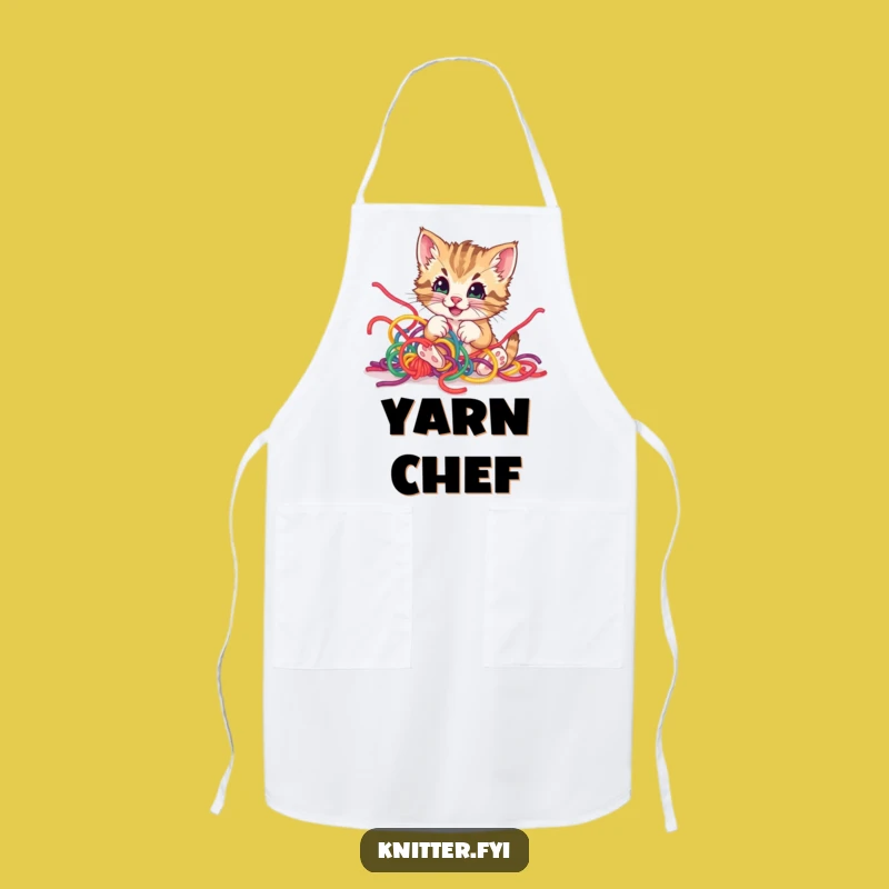 Funny Kitten Yarn Apron - Hilarious Gift for the Playful Pet Parent