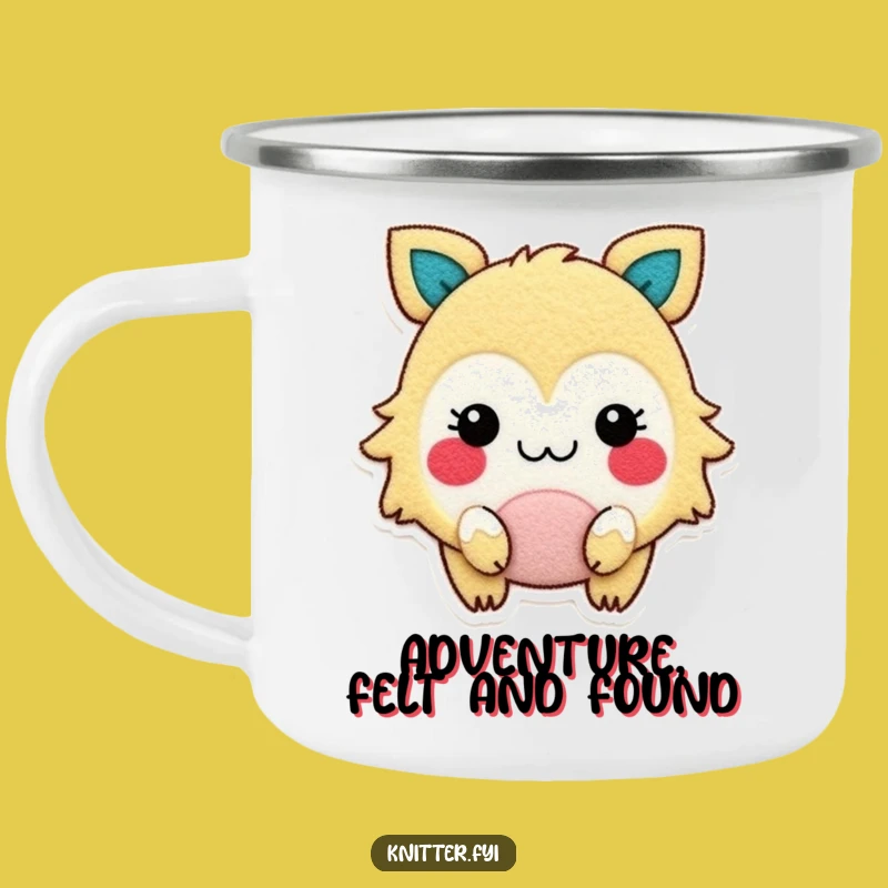 Funny Felt Camper's Mug: Creature's Outdoor Crafting Fun, Rugged Funny Gift