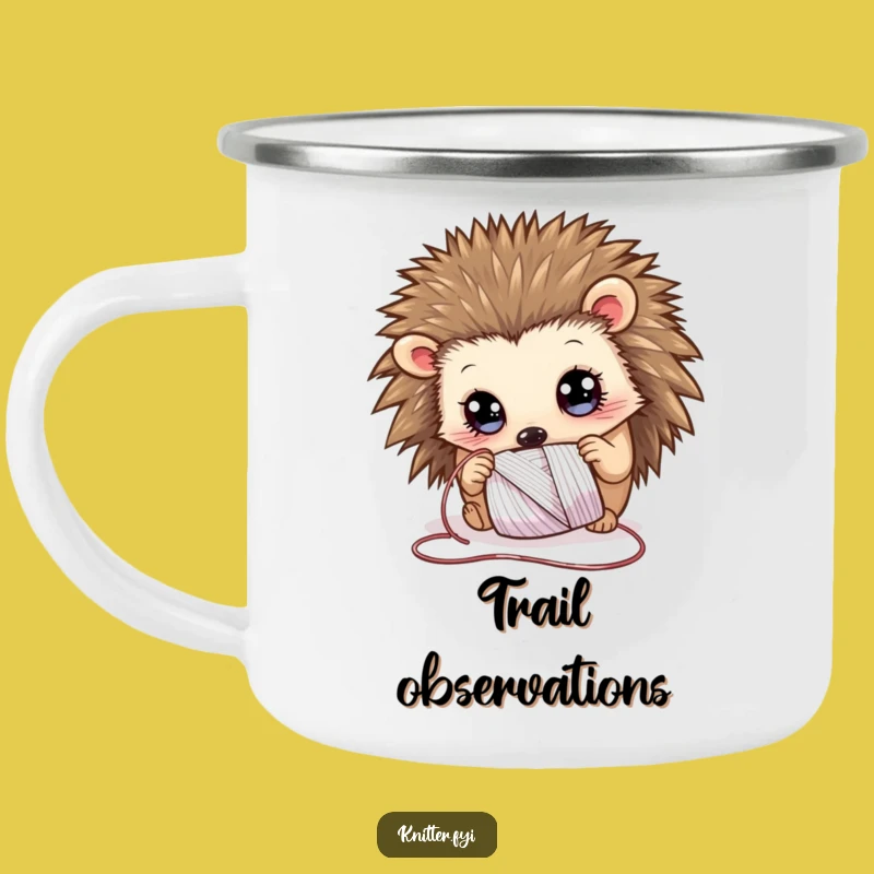 Funny Hedgehog Thread Camping Mug: Durable Critter Mug, Ultimate Funny Gift
