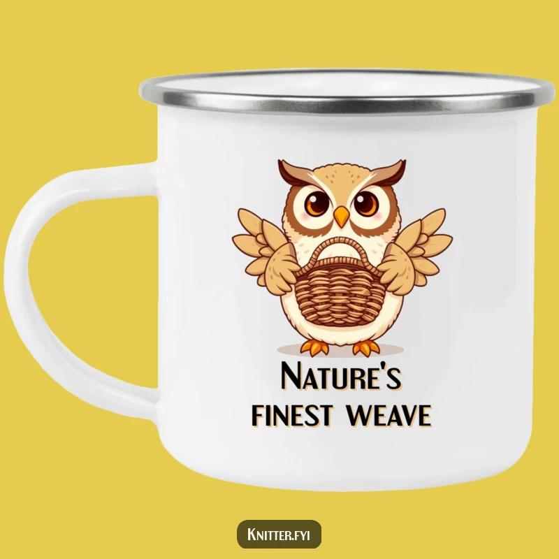 Funny Owl Basket Camping Mug - Enjoy Your Drink with This Hilarious Wise Mug