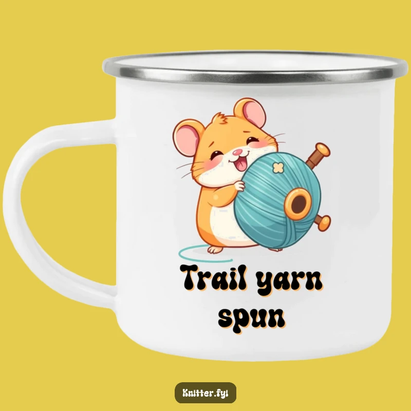 Funny Kawaii Hamster Camping Mug, Durable and Hilarious for Outdoor Adventures