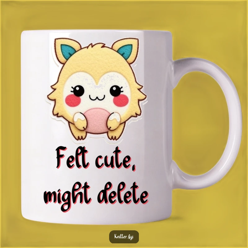 Funny Felt Crafter Mug: Gleeful Creature Making Art, Perfect Funny Gift for Hobbyists