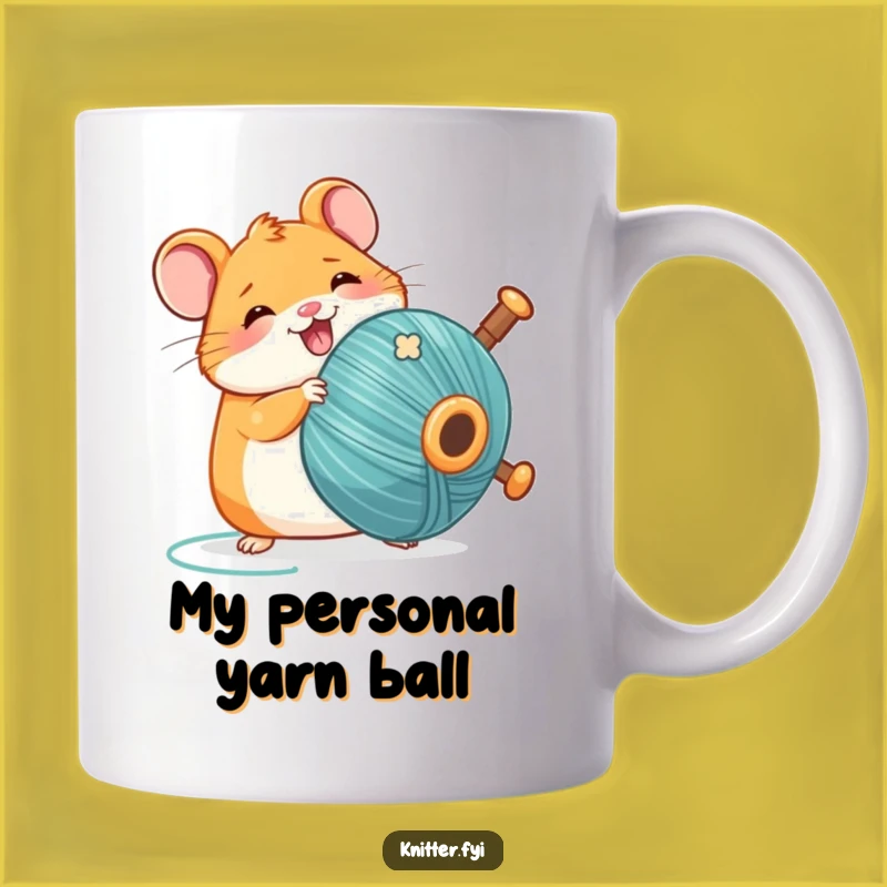 Funny Kawaii Hamster Thread Spinner Mug, A Delightful Hobbyist Gift for Crafters