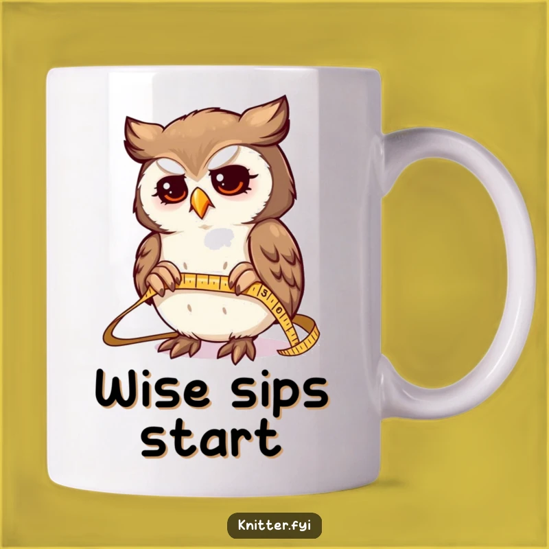 Funny Owl Measuring Fabric Coffee Mug - Precise Craft Gift for Sewers