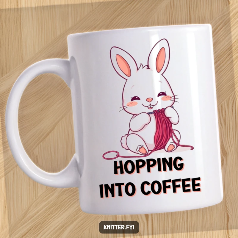 Funny cheerful rabbit threading a needle with colorful thread, a precise and happy illustration.