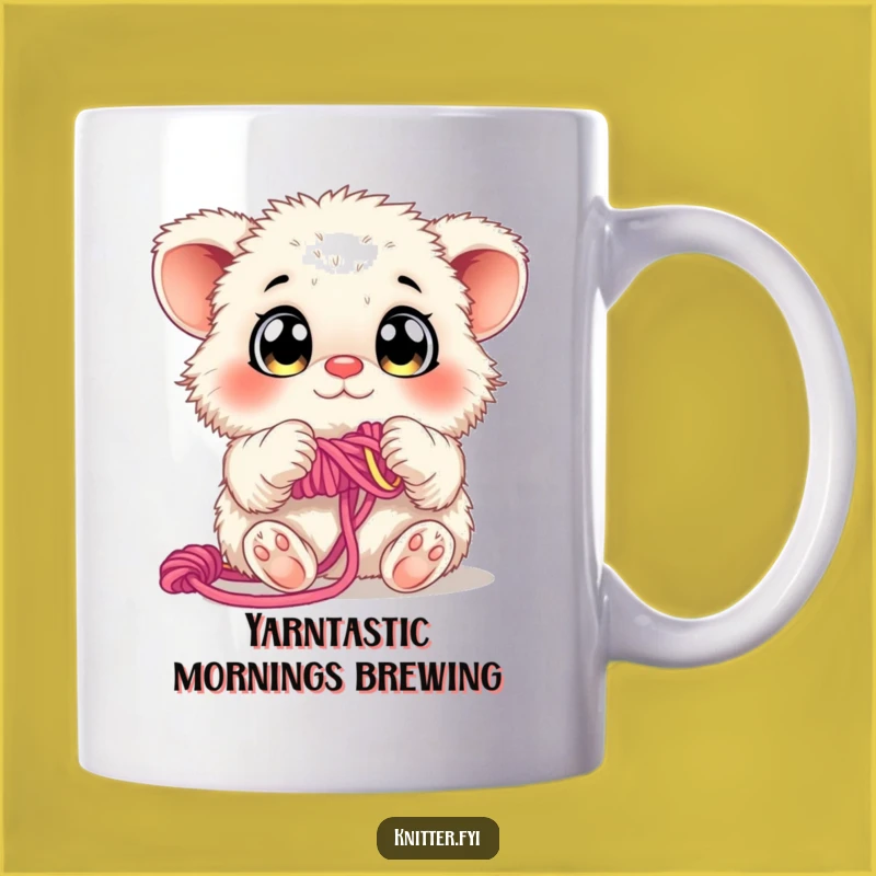 Funny Yarn Weaver Mug: Adorable Fluffy Creature Crafts, A Perfect Funny Gift