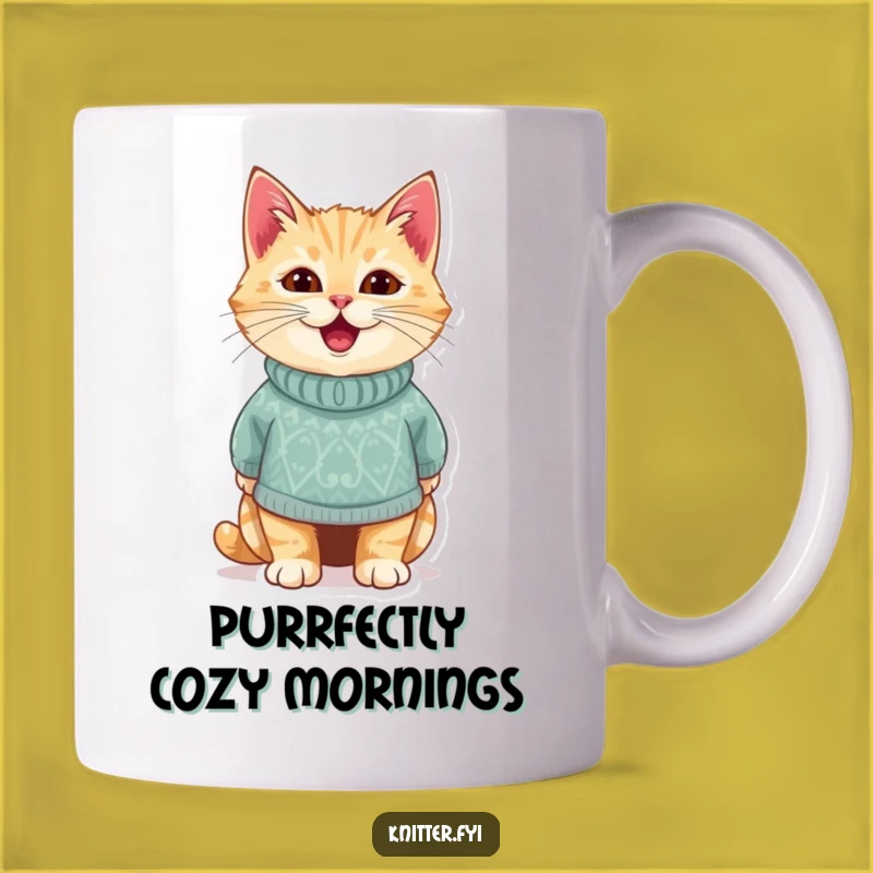 Funny Cat Sweater Mug - Adorable Feline Fashion, Perfect Cute Funny Gift!