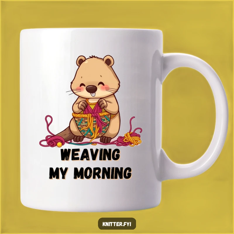 Funny Beaver Weaver Mug: A Hilarious Gift for Patient Crafters