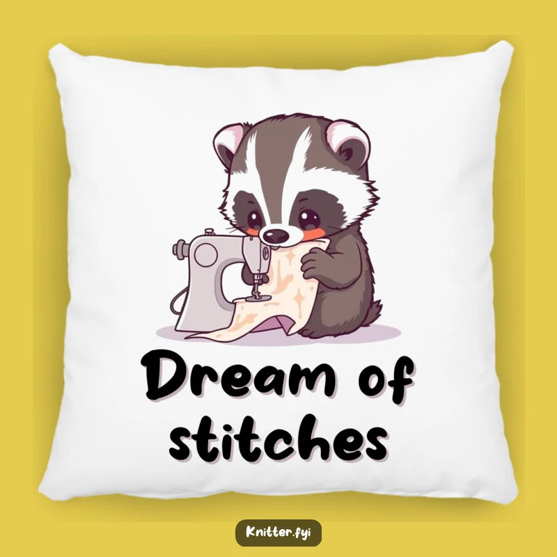 Funny Badger Sewing Pillow - Cozy Critter Comfort, Adorable Funny Gift!