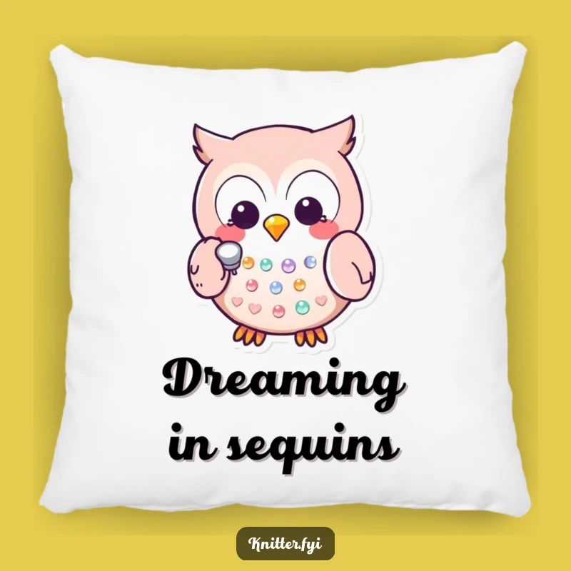 Funny Kawaii Owl Pillow: Cozy Thimble Crafting Comfort - Hilarious Gift Decor