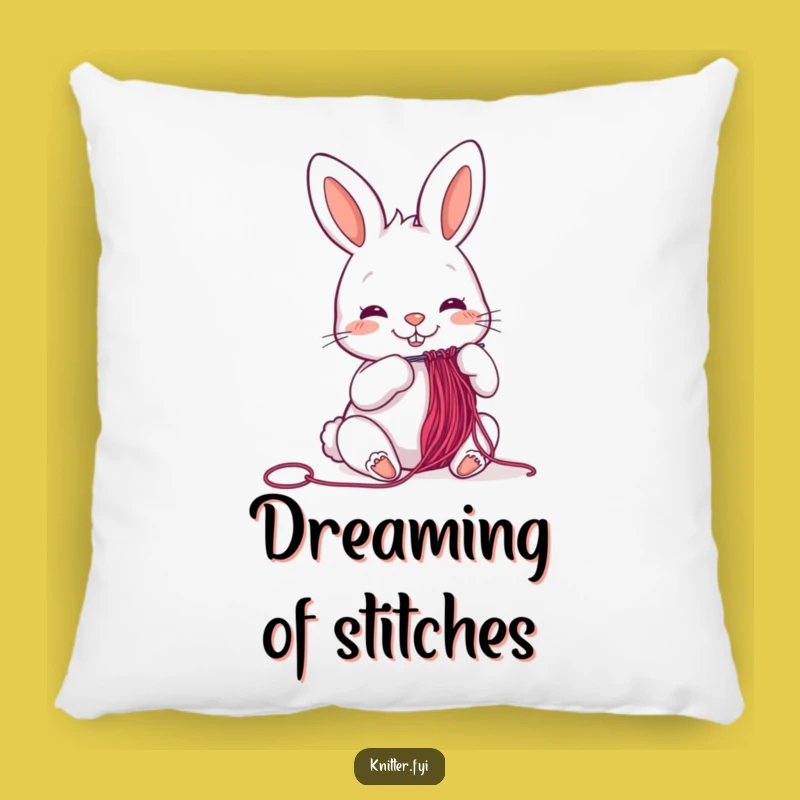 Funny Rabbit Sewing Pillow - Cheerful Threader, Cute Funny Gift Accent