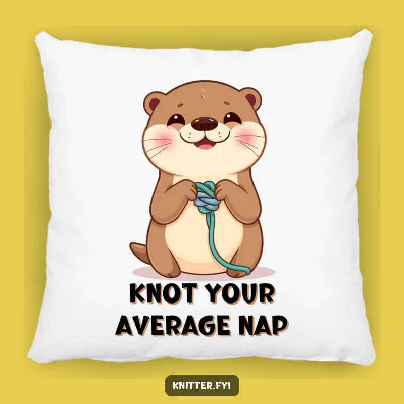 Funny Otter Knot Pillow - Cozy Critter Comfort, Adorable Funny Gift!