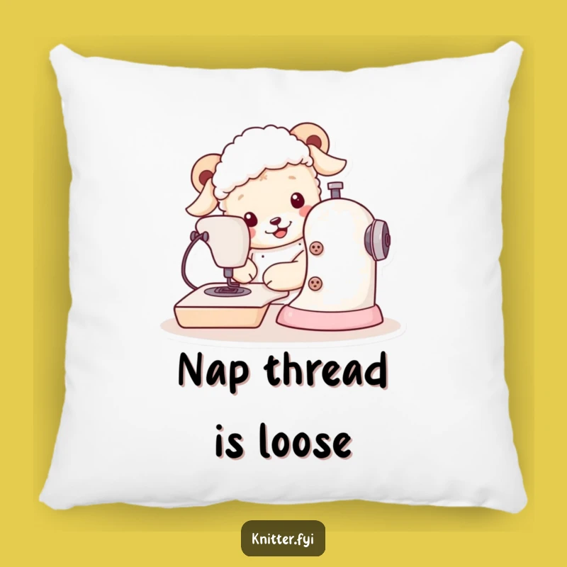 Funny Sheepdog Pillow: Cozy Decor with a Hilarious Dog Sewing Theme