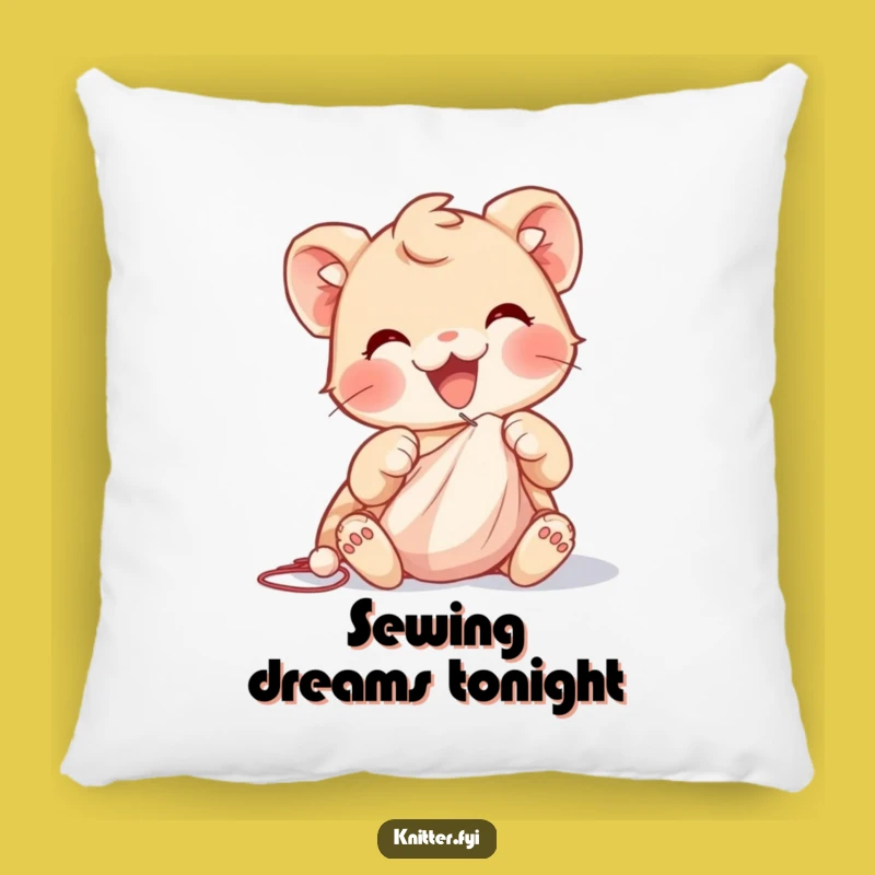 Funny Sewing Creature Pillow: Cozy and Hilarious Accent for Crafters