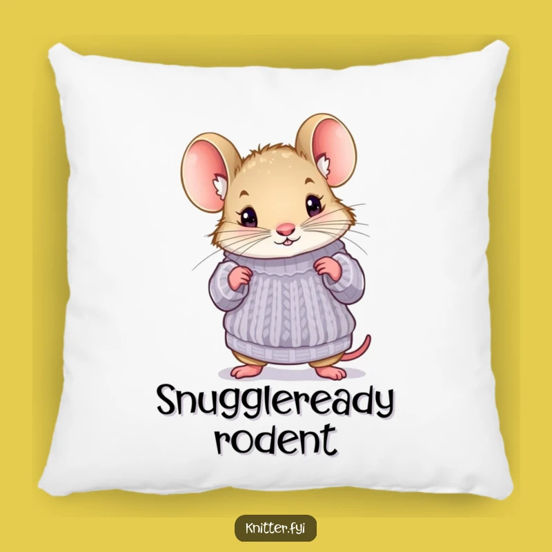 Funny Mouse Sweater Pillow - Comfy and Humorous Accent for Your Home