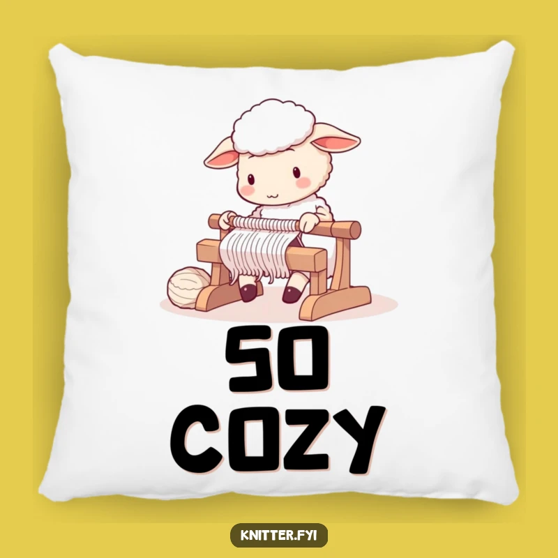 Funny Sheep Knitting Pillow - Cozy Comfort for Crafters