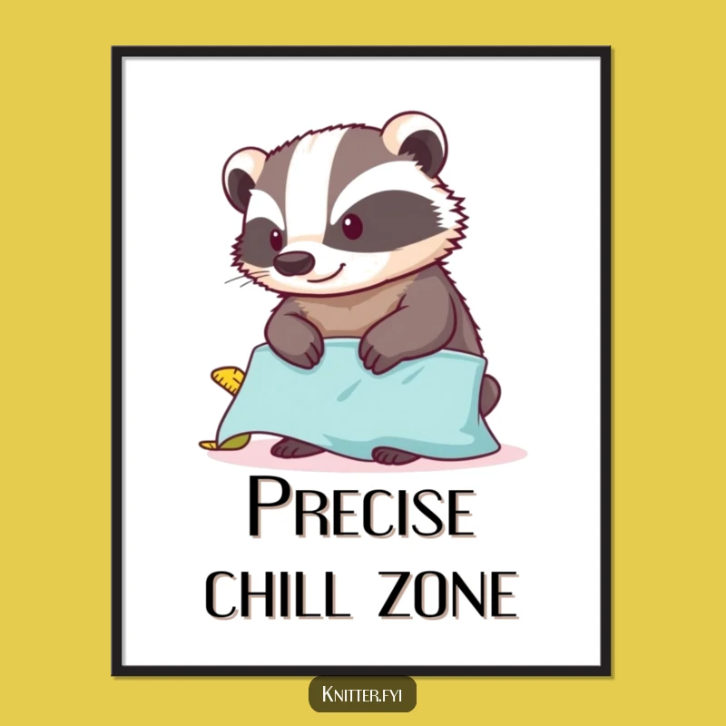 Funny Badger Measuring Digital Art - Instant Crafty Charm and Humorous Gift