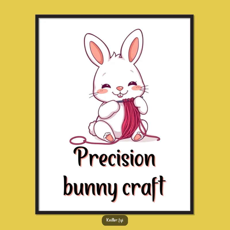 Funny Rabbit Sewing Digital Print - Cheerful Threader Art, Instant Funny Gift Download