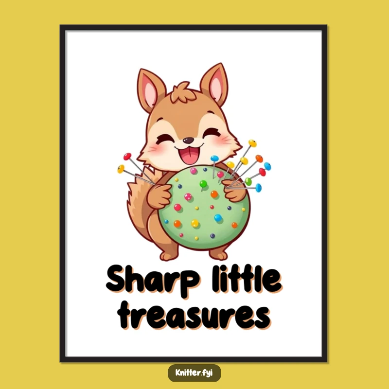 Funny Squirrel Pincushion Digital Art: Hilarious Squirrel Print