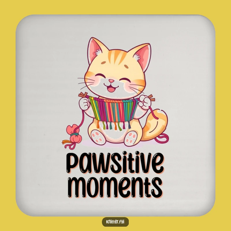 Funny Cat Weaver Coaster - Protect Surfaces with Artistic Charm