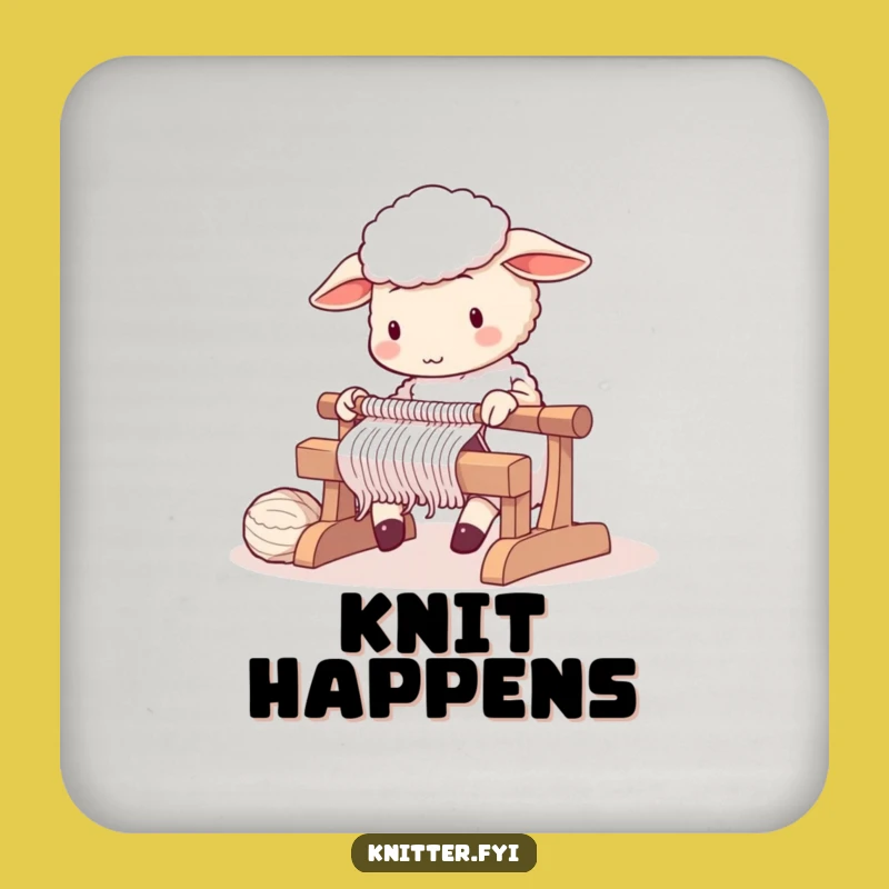 Funny Sheep Knitting Coaster - Protect Surfaces with Crafty Charm