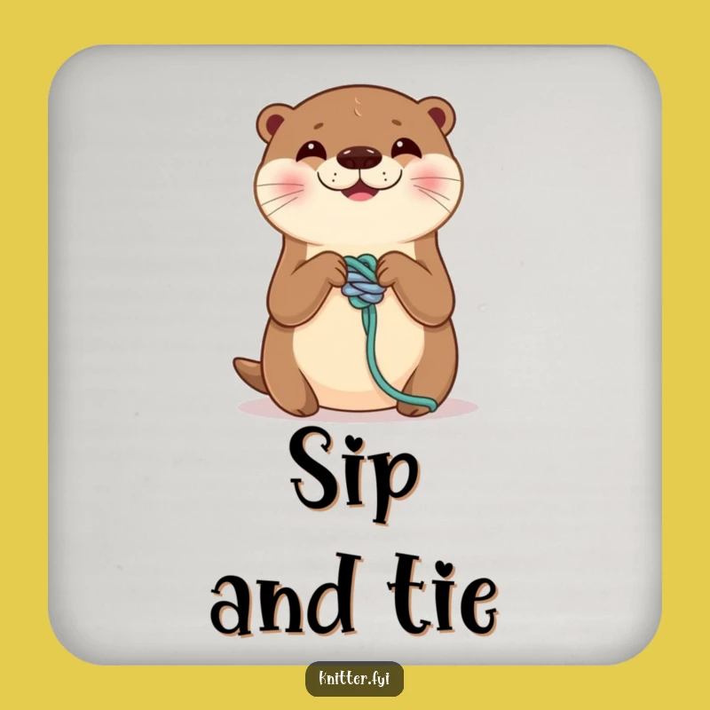 Funny Otter Knot Coaster - Critter Craft Protection, Adorable Funny Gift!