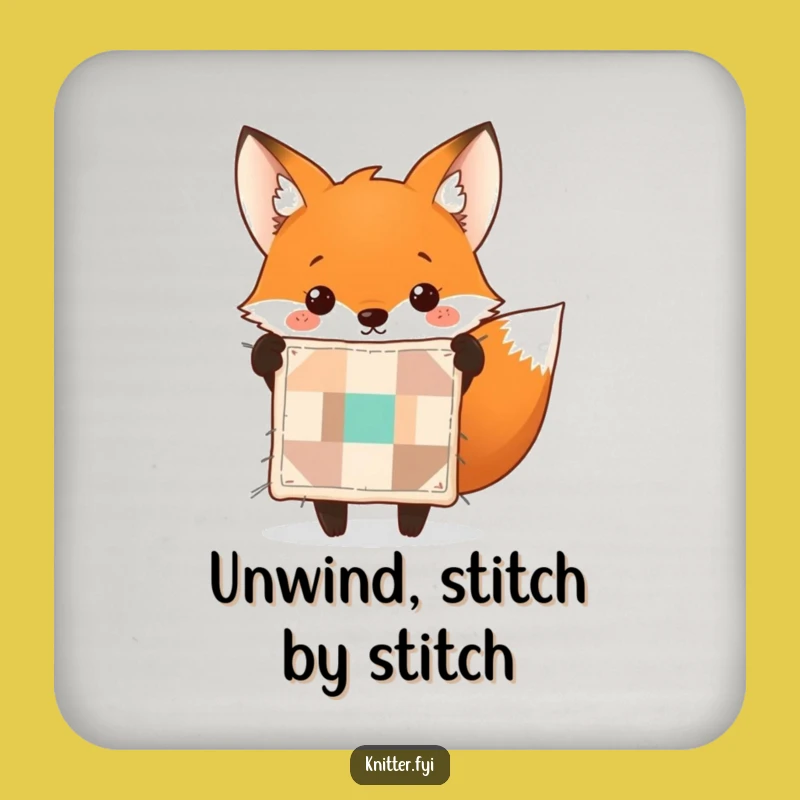 Funny Fox Quilt Coasters - Protect Surfaces with This Hilarious Foxy Set