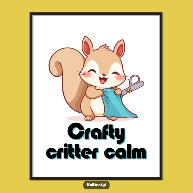 Funny Squirrel Poster: Decorate Your Craft Space with This Hilarious Art