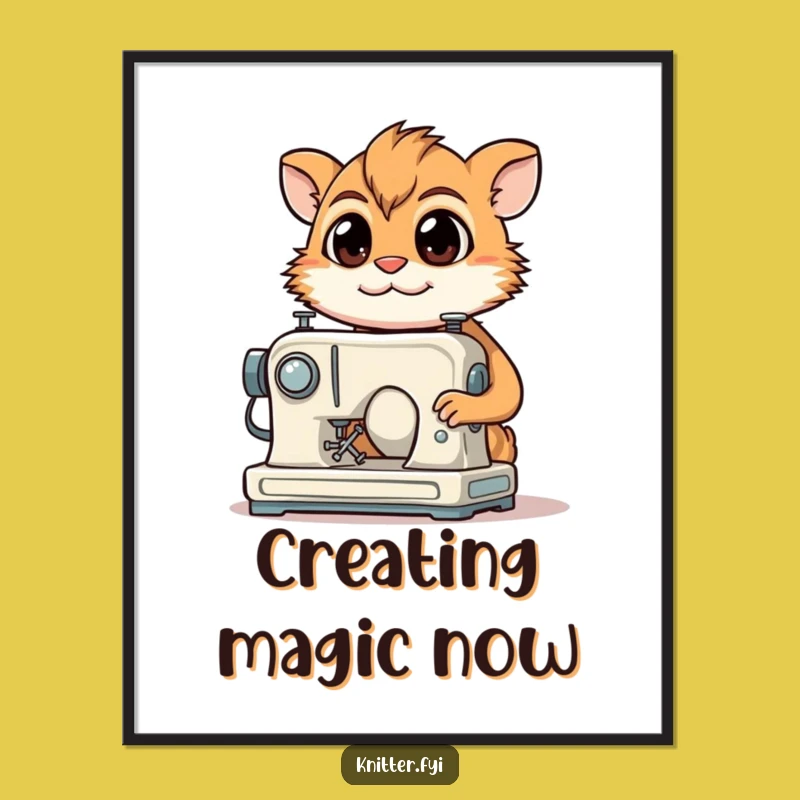 Funny Sewing Creature Poster: Inspiring Craft Art, A Hilarious Funny Gift