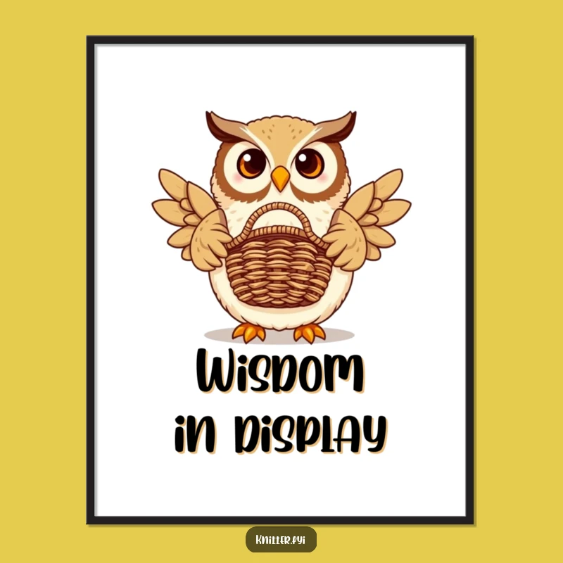 Funny Owl Basket Poster - Decorate with This Hilarious Wise Bird Art