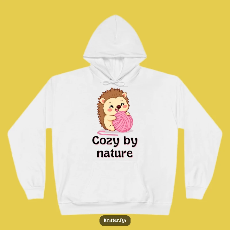 Cozy Funny Hedgehog Yarn Hoodie - Warm Critter Comfort, Perfect Funny Gift!