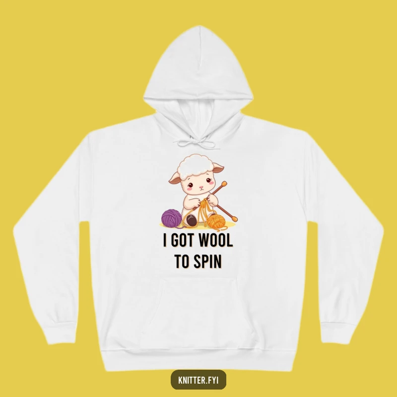 Cozy Funny Sheep Hoodie: Warm Yarn Art Sweatshirt for Crafters
