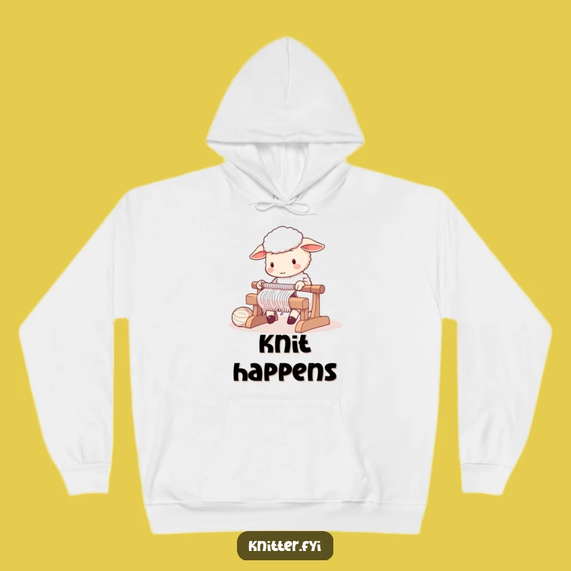 Cozy Funny Sheep Knitter Hoodie - Warm & Whimsical Gift