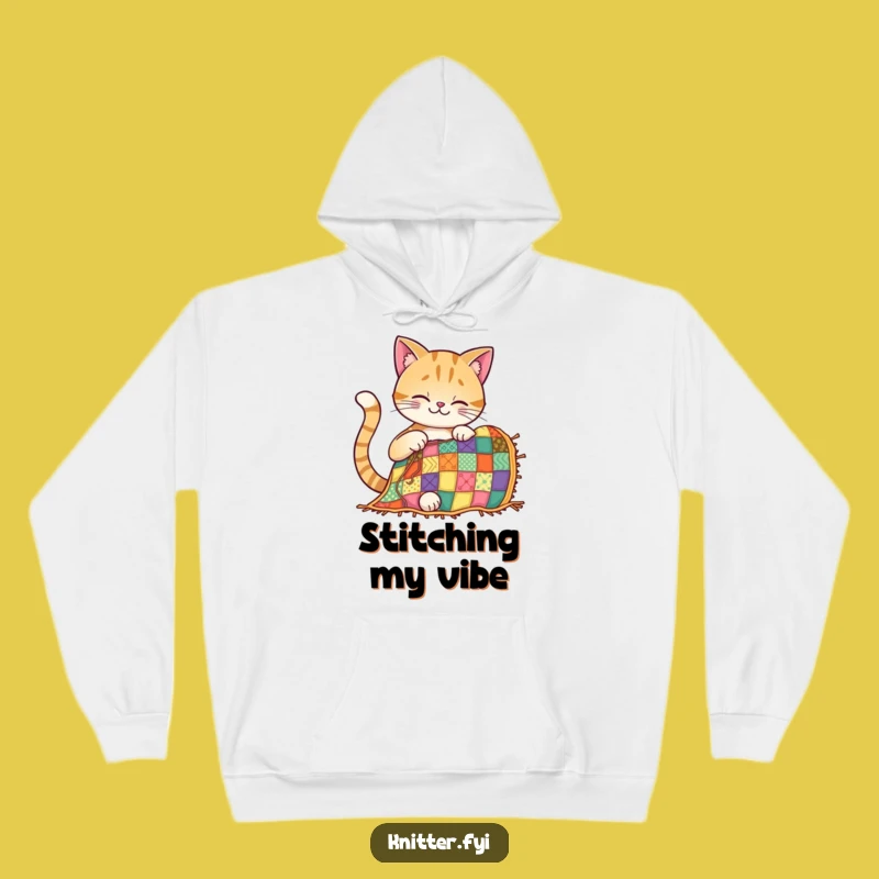 Funny Cat Quilting Hoodie: Cozy and Hilarious Gift for Crafters