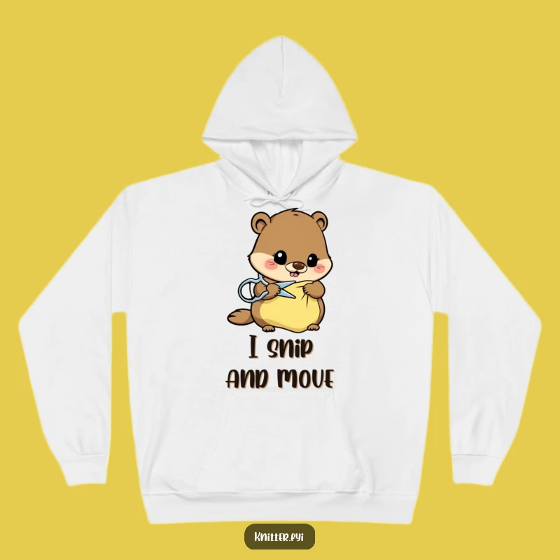 Funny Beaver Crafter Hoodie: Cozy & Hilarious Beaver Gift for Makers