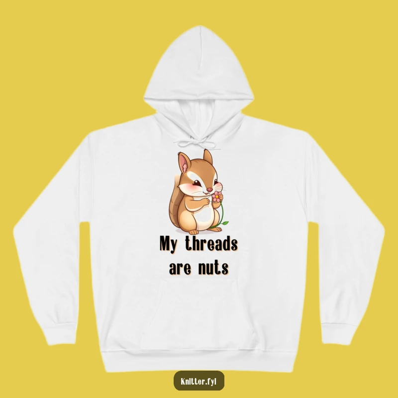 Funny Squirrel Stitching Hoodie: Cozy Up with This Hilarious Crafting and Animal Lover Gift