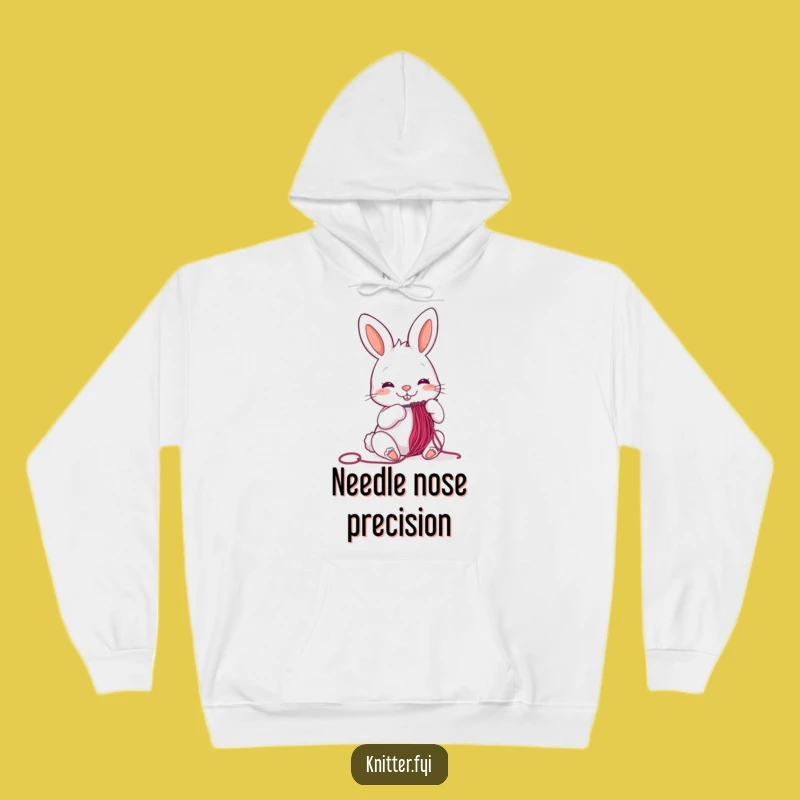 Funny Rabbit Craft Hoodie - Cheerful Threader, Cozy Funny Gift