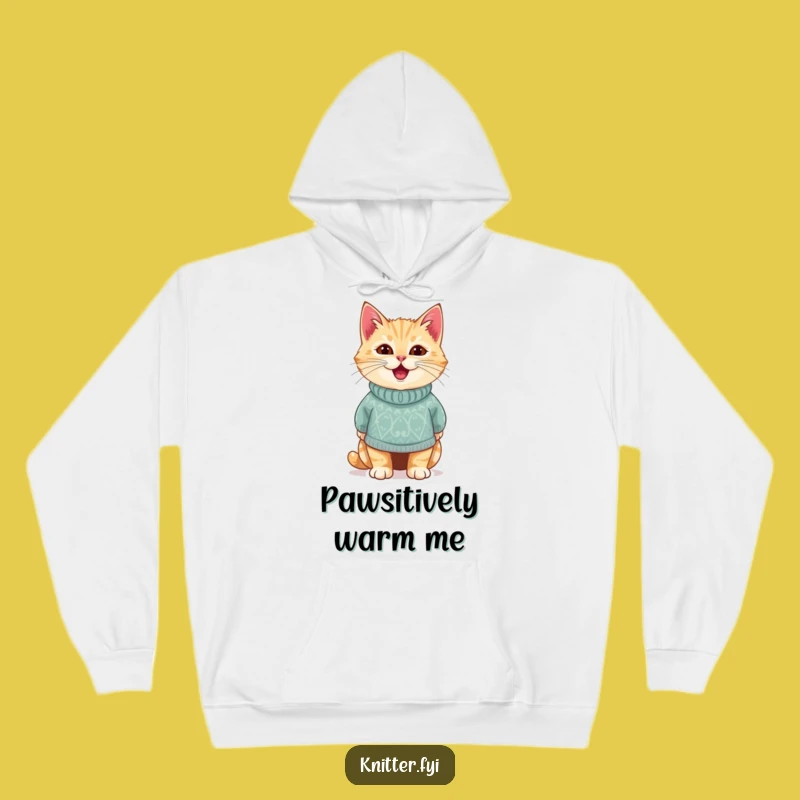 Cozy Funny Cat Sweater Hoodie - Warm Feline Delight, Perfect Funny Gift!