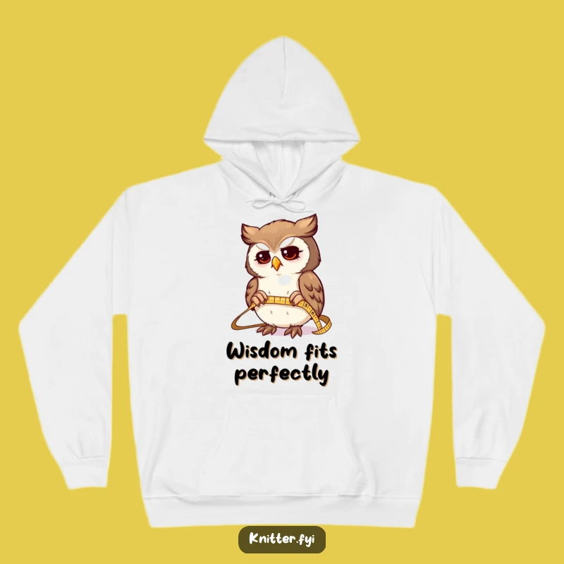 Funny Owl Measuring Fabric Hoodie - Cozy Sewer Gift Apparel