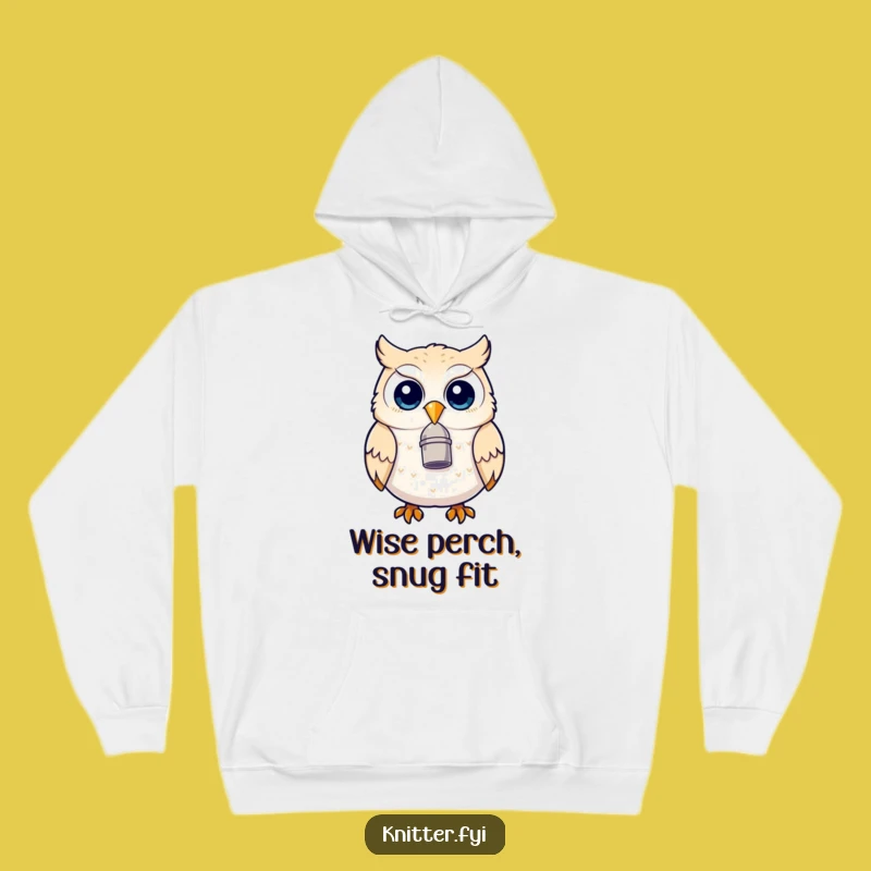 Funny Owl Thimble Beak Hoodie - Cozy and Humorous Gift for Sewists