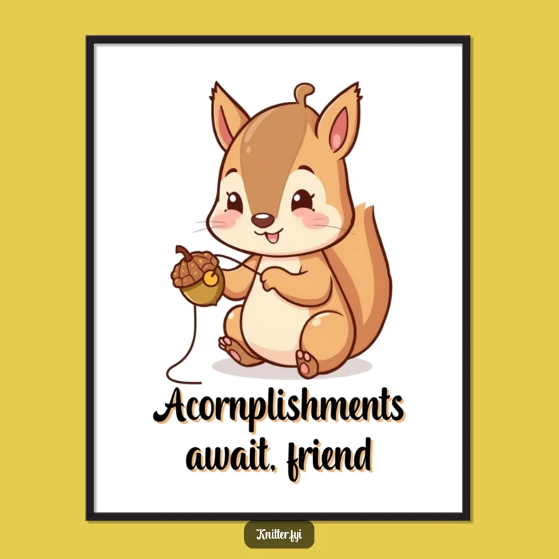 Free Printable Squirrel Acorn Art: Charming Downloadable Decor!